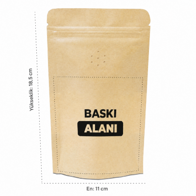 Alüminyum Valfli Kraft Doypack Baskılı